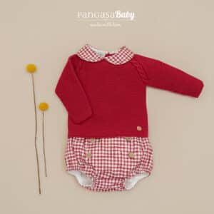 CONJUNTO RANITA CUADROS CEREZA / PANGASA