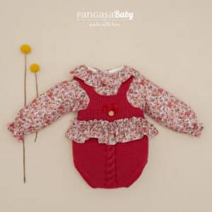 CONJUNTO PETO FLORES CEREZA / PANGASA