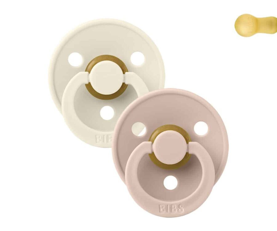 2 Chupetes BIBS Colour Round Blush/Ivory BIBS / TUTETE