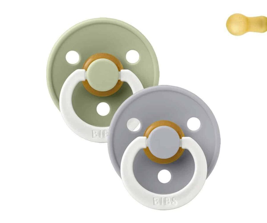 2 Chupetes Nocturnos BIBS Colour Round Sage/Cloud BIBS / TUTETE