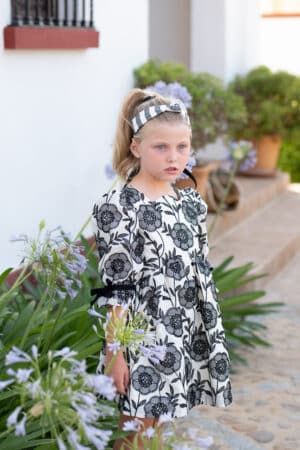 VESTIDO FLORES BORDADAS  / JOSÉ VARON