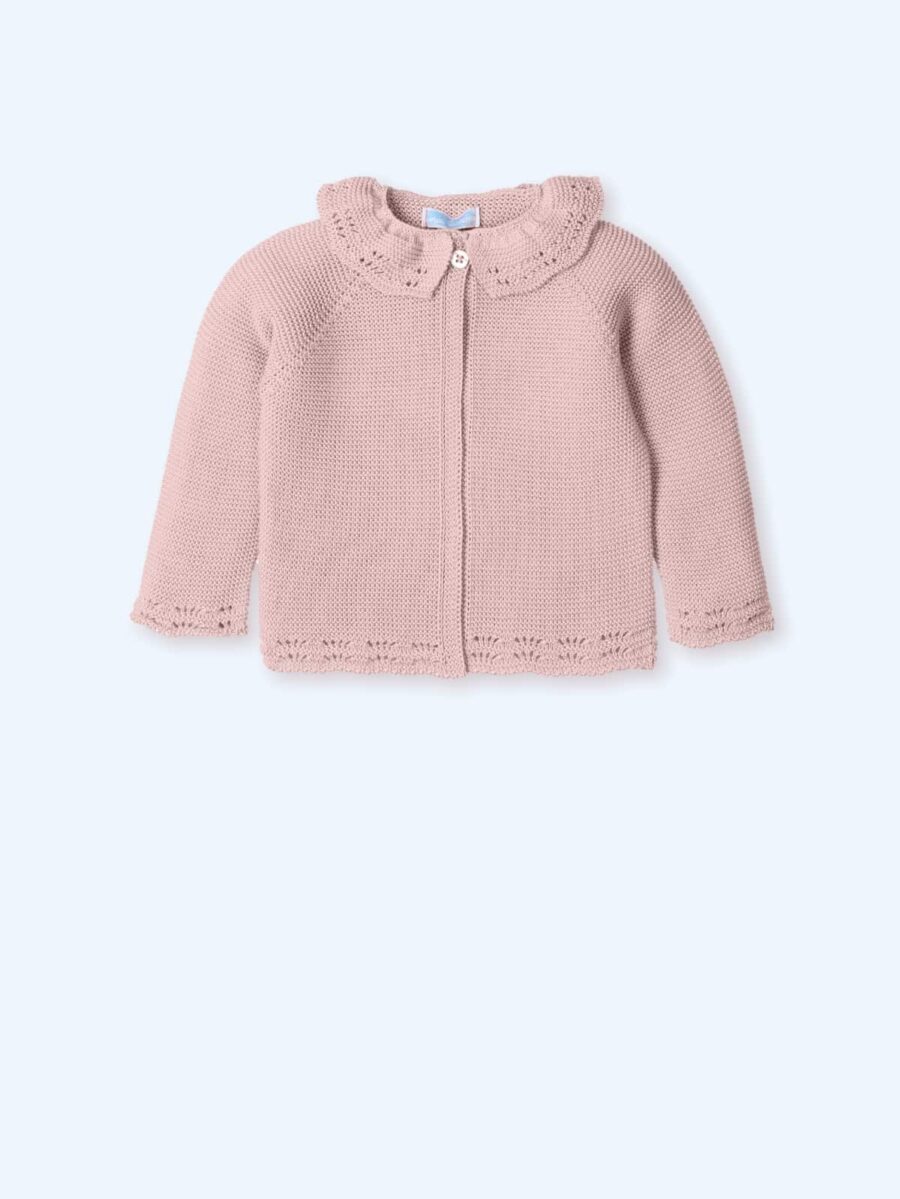 CHAQUETA NIÑA CUELLO PUNTO VOLANTE FLORAL RUSTIK / MAC ILUSION