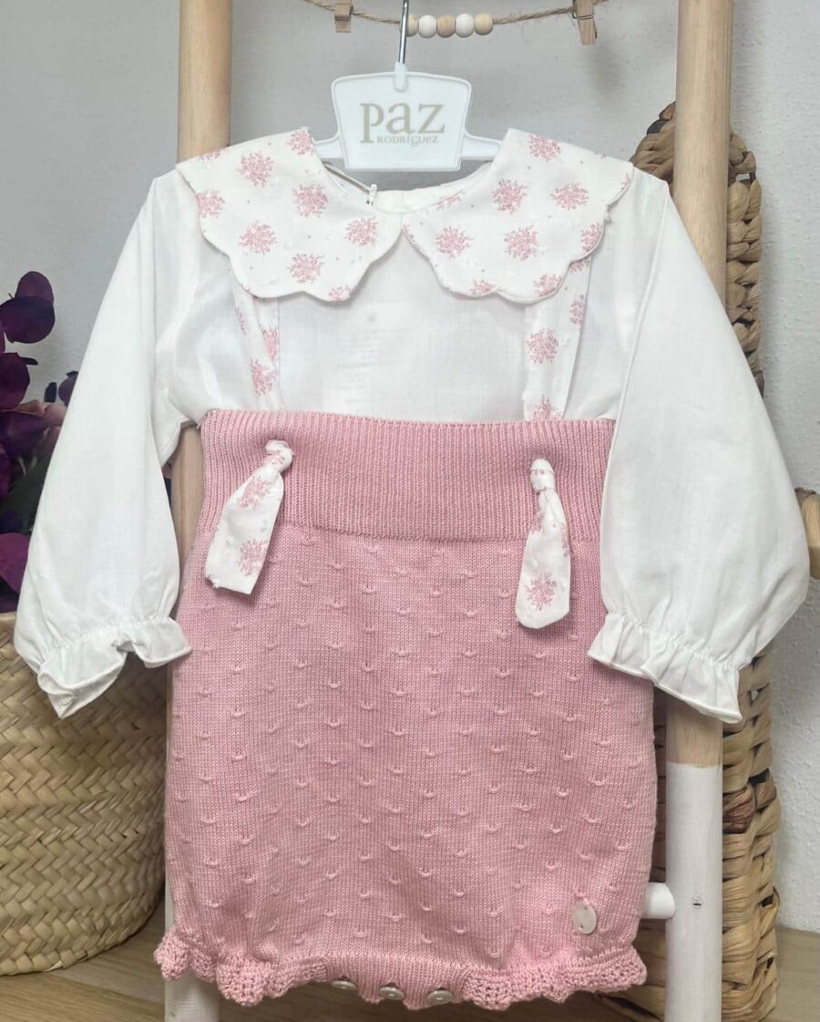 BLUSA C/CUELLO + RANITA PUNTO "MIMOSA"/ PAZ RODRIGUEZ