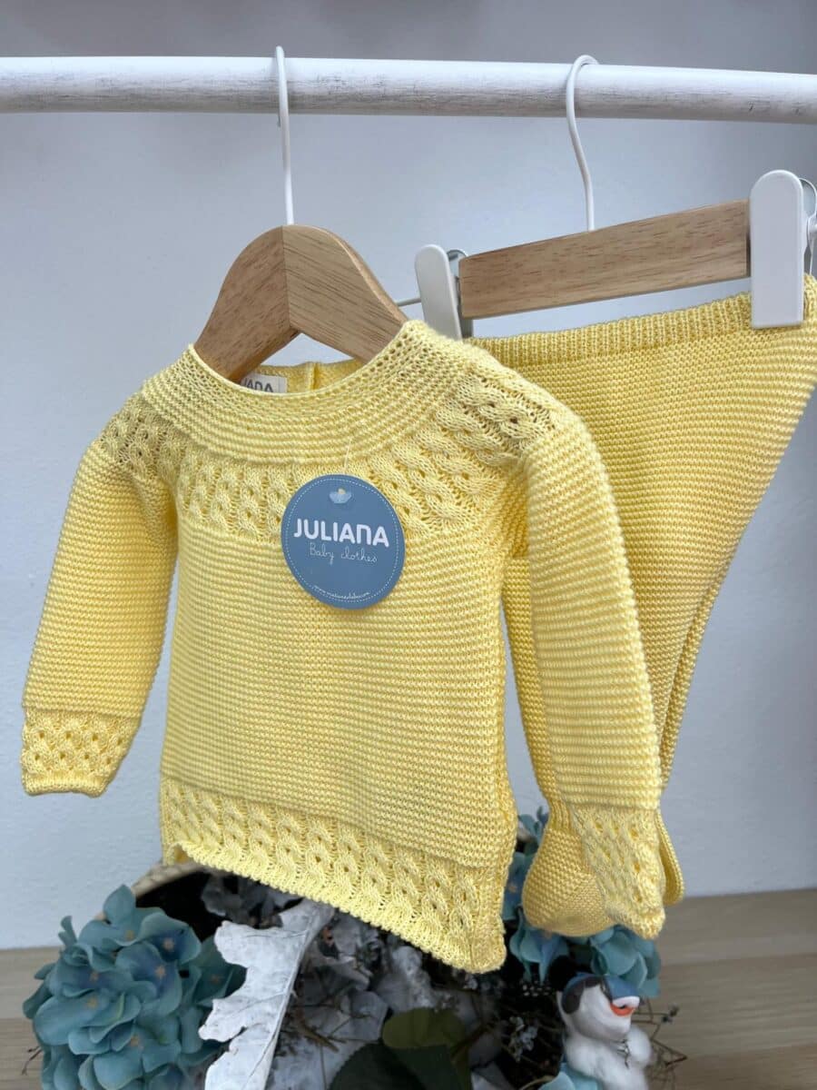 CONJUNTO 2.P CANESU TRENZAS AMARILLO / JULIANA
