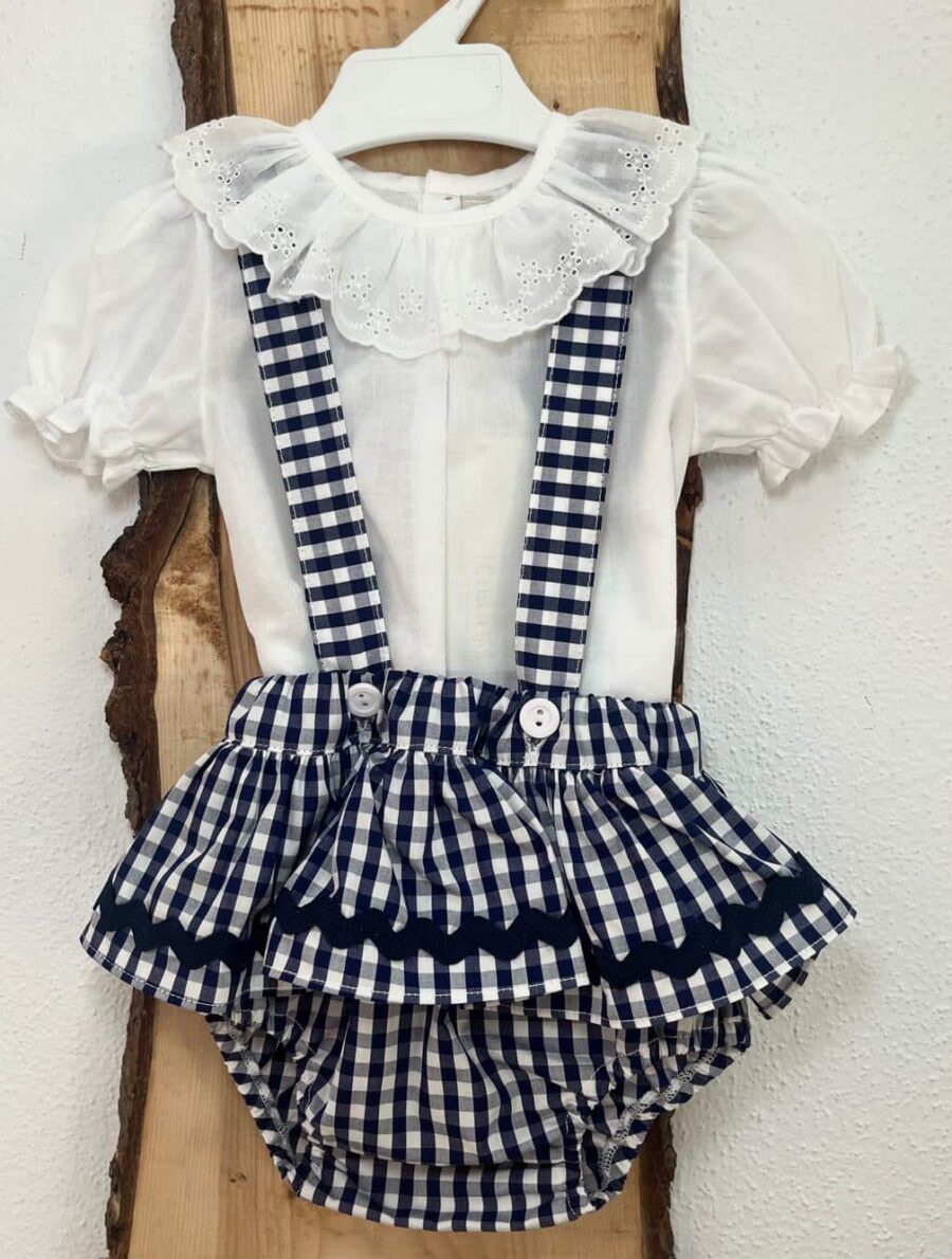 CONJUNTO RANITA FALDA VICHY Y BLUSA / PALOMA DE LA O