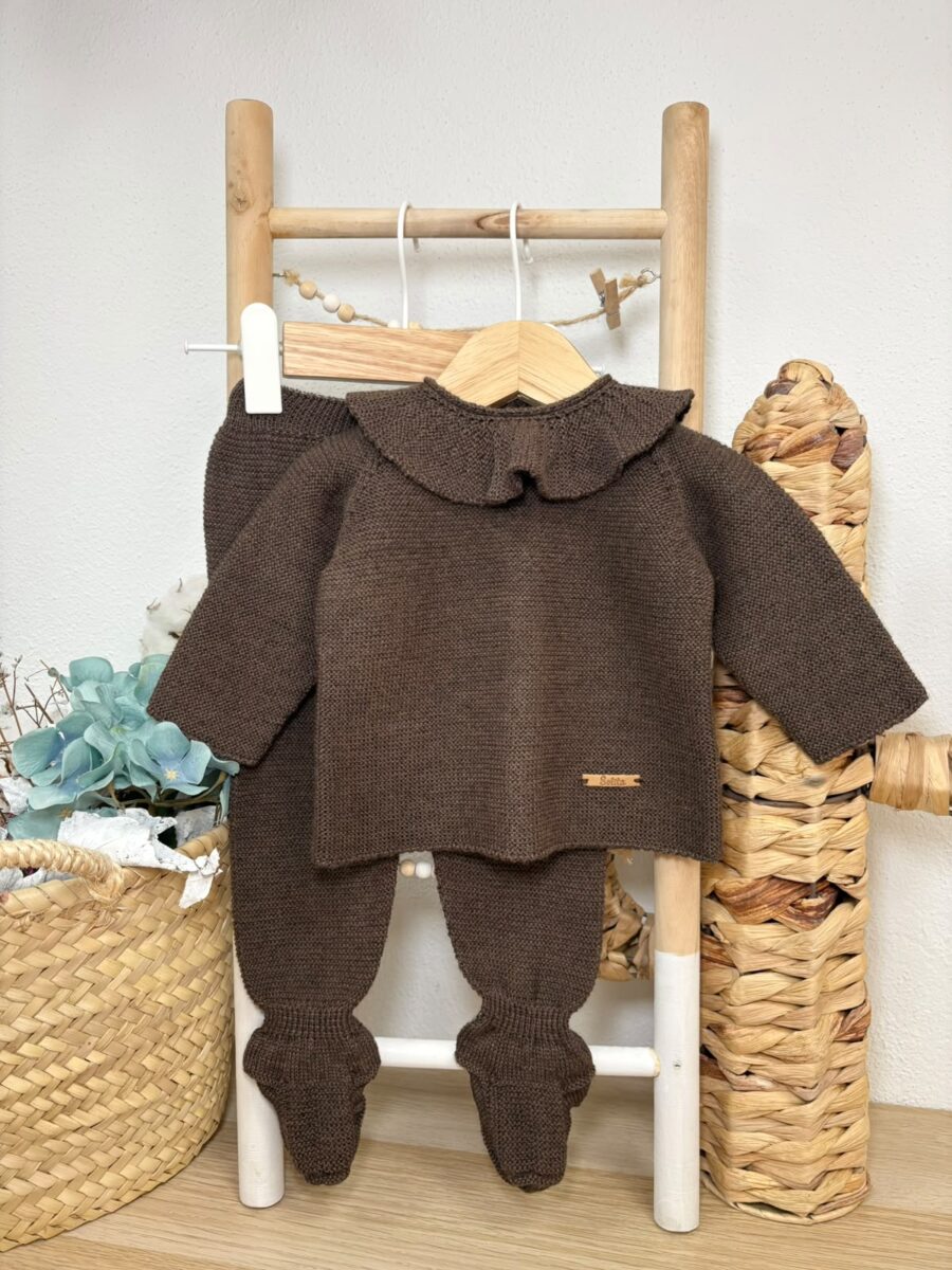 CONJUNTO JERSEY Y POLAINA MARRÓN / SOLITA