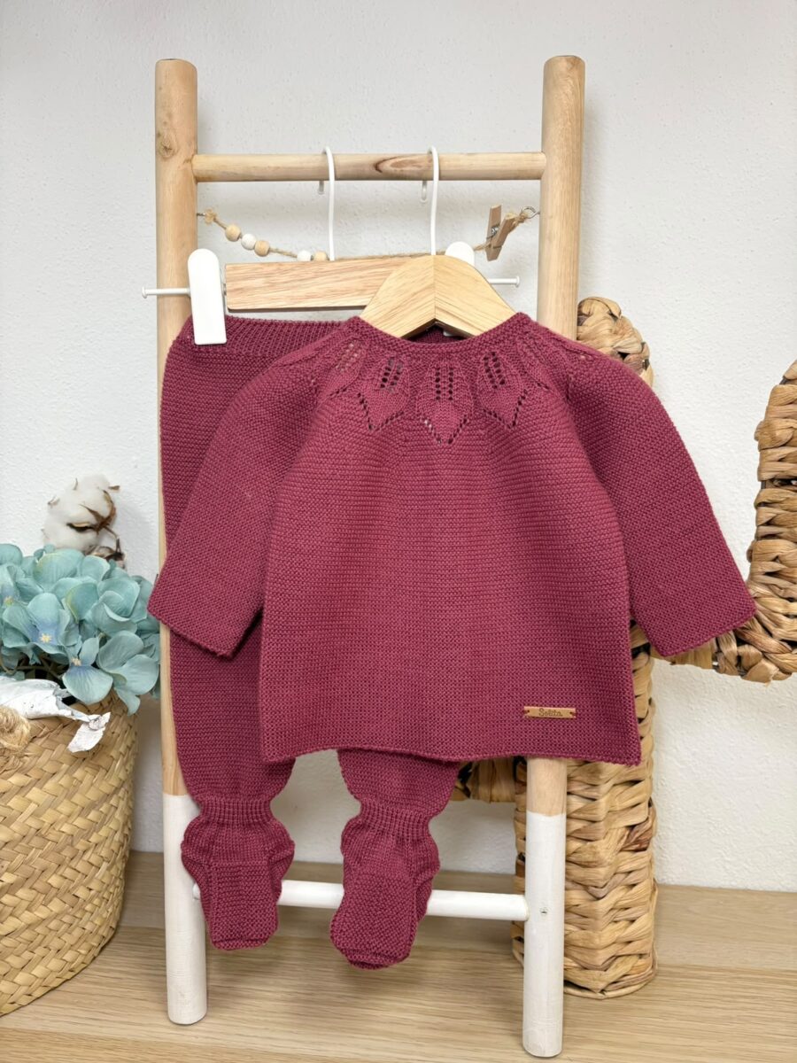 CONJUNTO JERSEY Y POLAINA MAGENTA / SOLITA